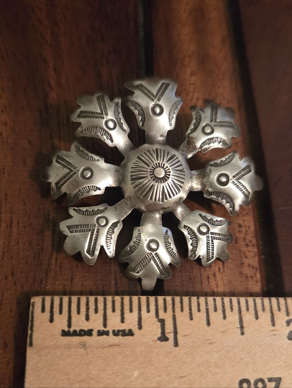 Vintage Sterling Silver Taxco Snowflake Brooch